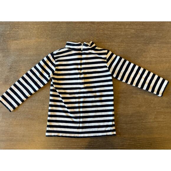 GAP Striped Turtleneck Top Shirt Toddler size 2T Black White - Picture 3 of 6